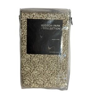 Hudson Park Woven Animale Stripe Pillow Sham New gold color .